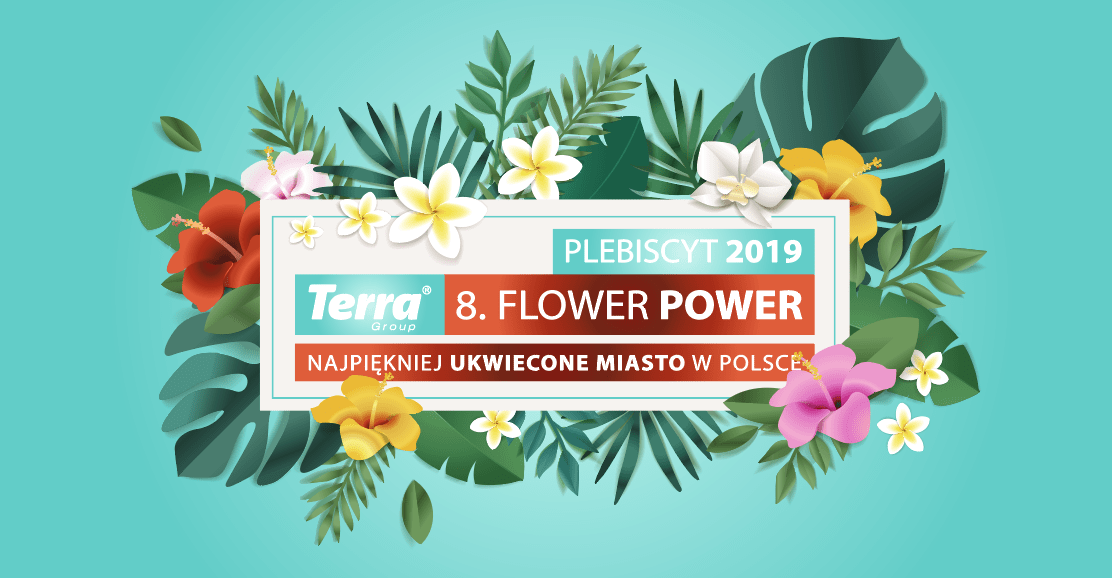 logo główne terra flower power najpiękniej ukwiecone miasto w polsce