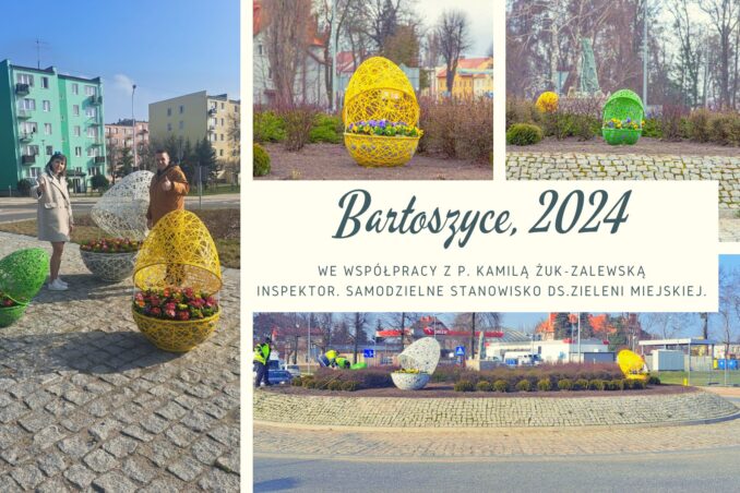 Wielkanocne Dekoracje w Bartoszycach – Odkryj Urok 2 Kwiatów, które Ożywiają Miejską Przestrzeń!