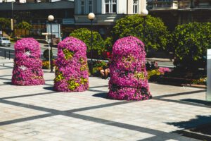 bielsko biala terra flower power lawki miejskie wieze kwiatowe 3
